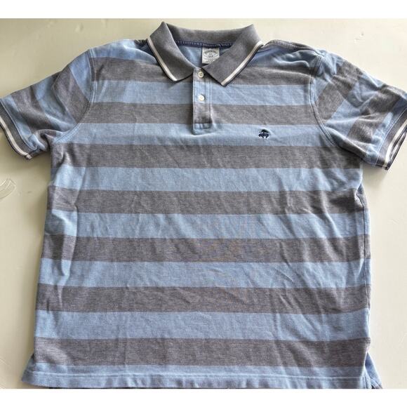 Brooks Brothers 1818 Men’s Size XXL Performance Slim Fit Polo Shirt Blue Gray - Picture 7 of 9